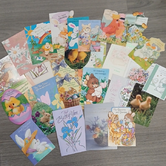 Vintage Other - 🐣🐰Vintage Easter USED Greeting Cards Bundle Lot Crafting